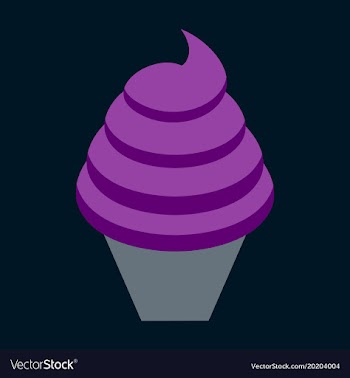 Sweet dessert in flat design ice cream cone vector image