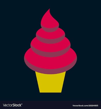 Sweet dessert in flat design ice cream cone vector image