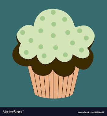 Sweet dessert in flat design muffin vector image