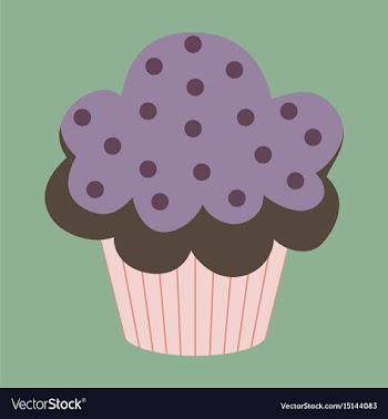 Sweet dessert in flat design muffin vector image