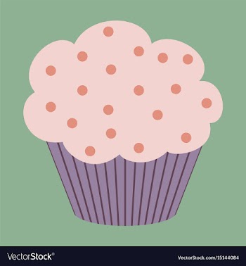 Sweet dessert in flat design muffin vector image