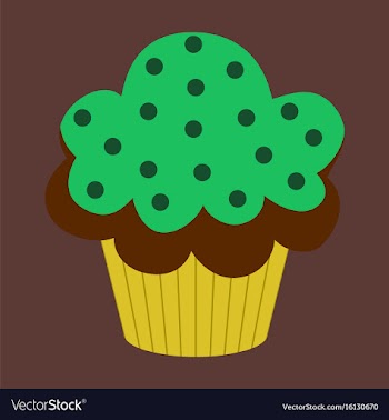 Sweet dessert in flat design muffin vector image