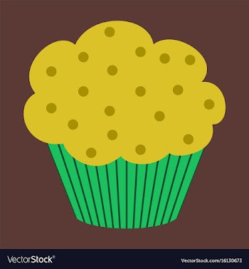 Sweet dessert in flat design muffin vector image