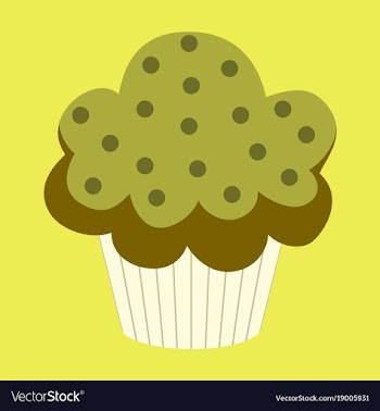 Sweet dessert in flat design muffin vector image