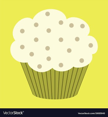 Sweet dessert in flat design muffin vector image