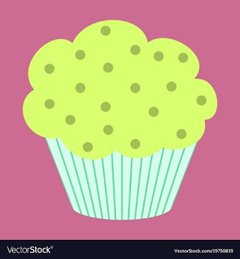 Sweet dessert in flat design muffin vector image