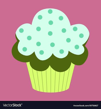 Sweet dessert in flat design muffin vector image