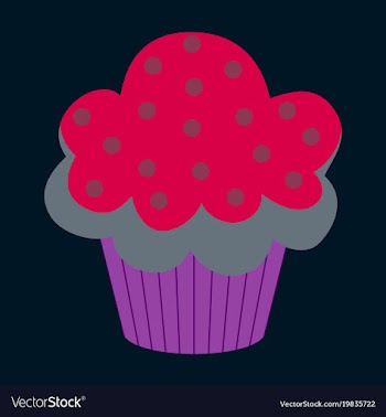 Sweet dessert in flat design muffin vector image
