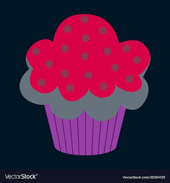 Sweet dessert in flat design muffin vector image