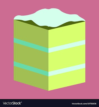 Sweet dessert in flat design piece of cake vector image