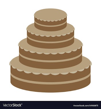 Sweet dessert in flat design wedding cake vector image