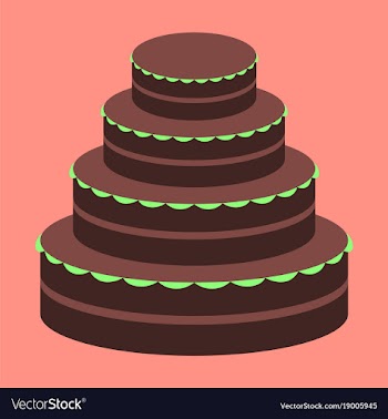 Sweet dessert in flat design wedding cake vector image
