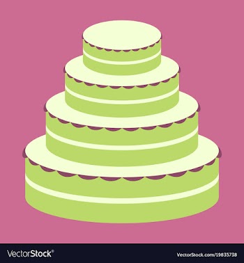 Sweet dessert in flat design wedding cake vector image