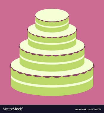 Sweet dessert in flat design wedding cake vector image