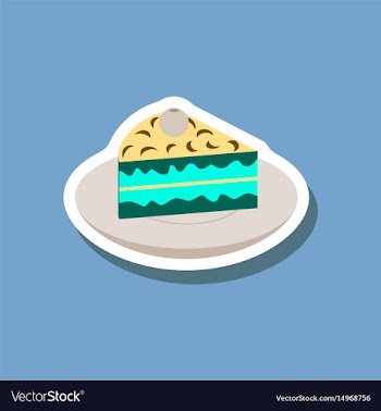 Sweet dessert in paper sticker berry pie on a vector image
