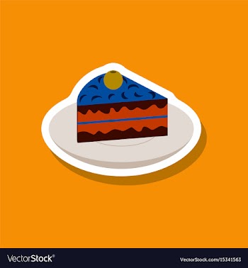 Sweet dessert in paper sticker berry pie on a vector image