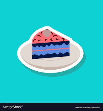 Sweet dessert in paper sticker berry pie on a vector image
