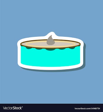Sweet dessert in paper sticker cheesecake vector image