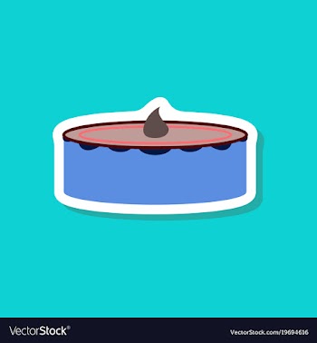 Sweet dessert in paper sticker cheesecake vector image