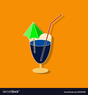 Sweet dessert in paper sticker cocktail vector image