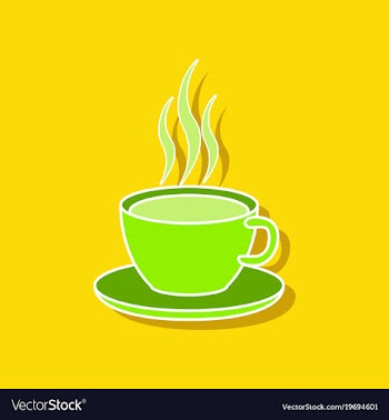 Sweet dessert in paper sticker cup of coffee vector image