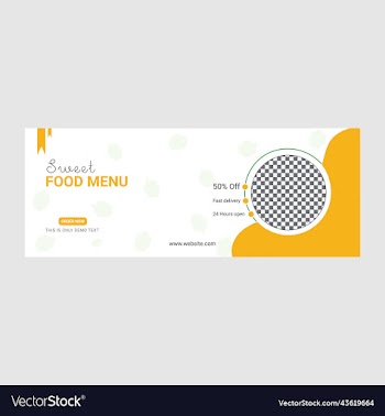 sweet food menu banner design template