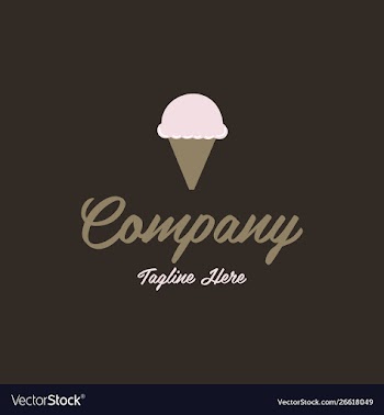 Sweet ice cream logo design vector image
