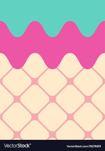 sweet ice cream pink and blue background