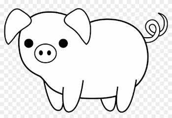 Sweet Idea Pig Clipart Black And White Cute Clip Art - Drawing Of A Pig