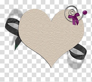 Sweet labels, white heart with spiral and ribbon transparent background PNG clipart