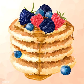 Sweet pancakes crystallized style illustration | Free  illustration - 2347599