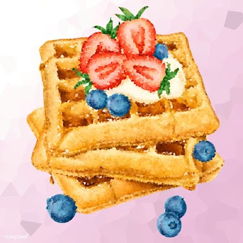 Sweet waffles crystallized style illustration | Free  illustration - 2347185