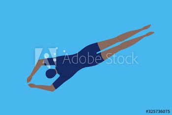 Swimmer under water