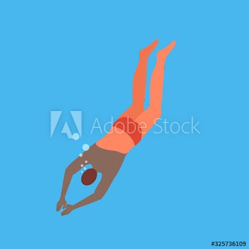 Swimmer under water