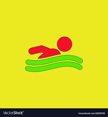 Swimming icon sign vector image