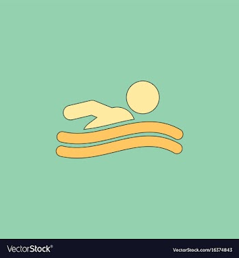 Swimming icon sign vector image