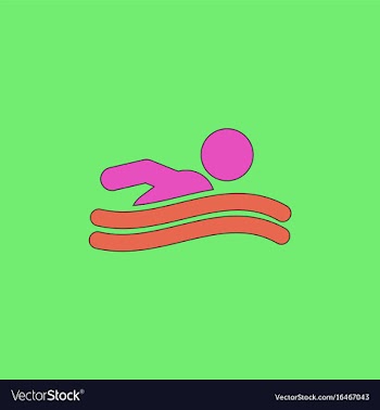Swimming icon sign vector image