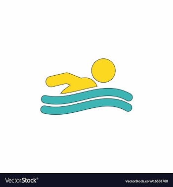 Swimming icon sign vector image