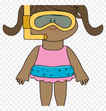 Swimming Images Clip Art Swim Goggles Clipart Clipart - Clipart Of Playing In The Beach