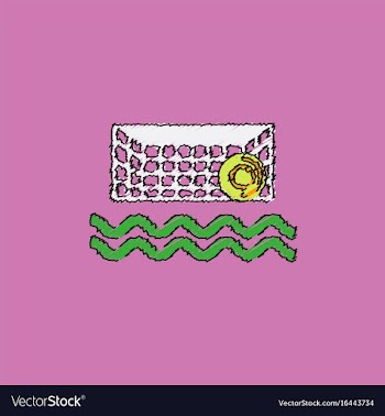 Swimming water polo equipment in hatching style vector image