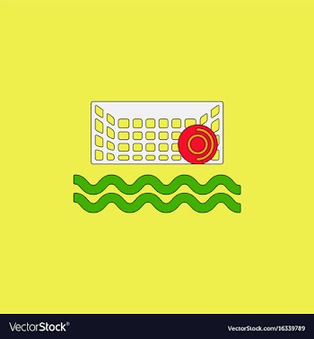 Swimming water polo equipment vector image