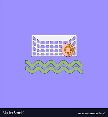 Swimming water polo equipment vector image
