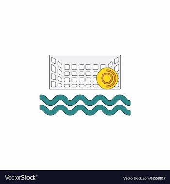Swimming water polo equipment vector image