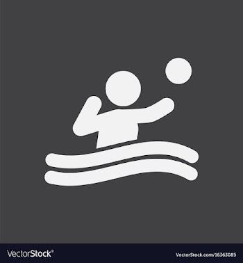 Swimming water polo players water polo match vector image