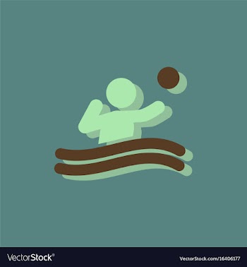 Swimming water polo players water polo match vector image