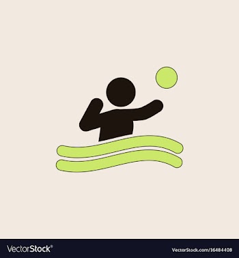 Swimming water polo players water polo match vector image