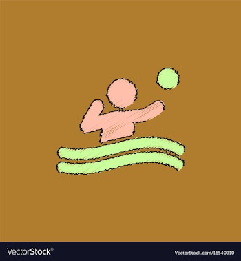 Swimming water polo players water polo match vector image