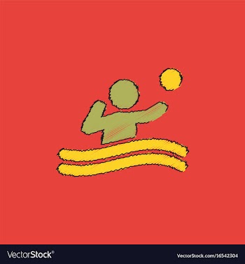 Swimming water polo players water polo match vector image