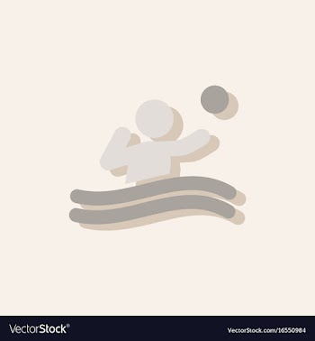 Swimming water polo players water polo match vector image