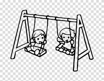 Swing Drawing Child Coloring book Playground, child transparent background PNG clipart